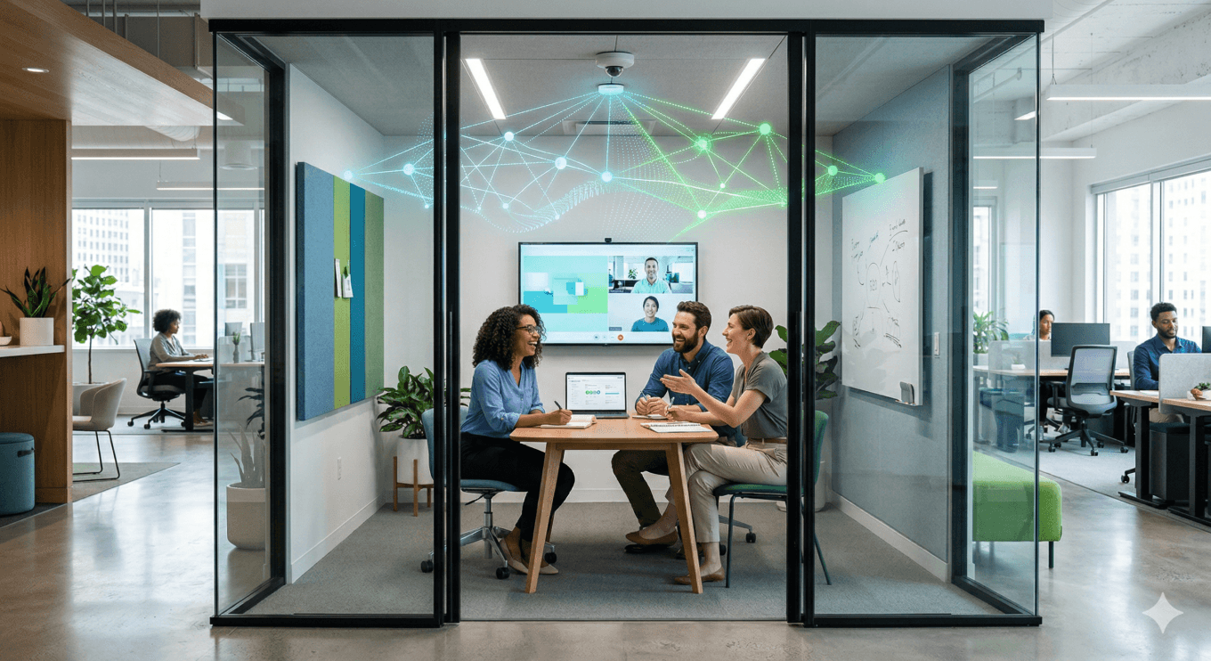 Huddle Room Examples How to Design the Best Huddle Room for Your Hybrid Workplace - PointGrab